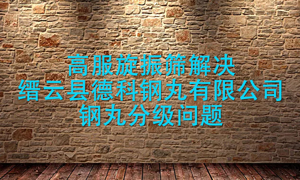 <a href=http://www.gfzds.com/ target=_blank class=infotextkey>高服</a><a href=http://www.gfzds.com/ target=_blank class=infotextkey>旋振筛</a>解决缙云县德科钢丸有限公司钢丸分级问题